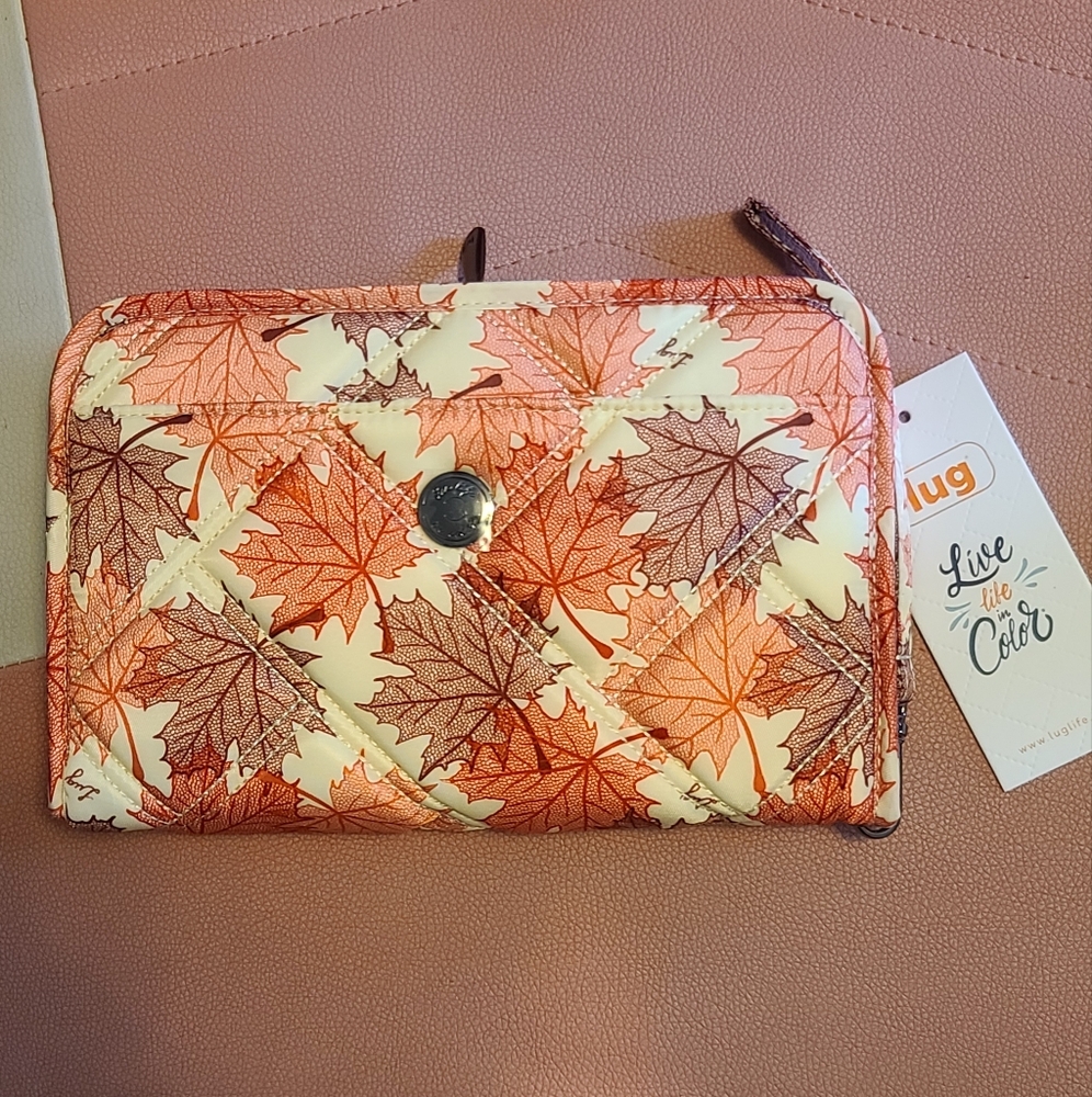Lug Maple Leaf Patterned Clutch
